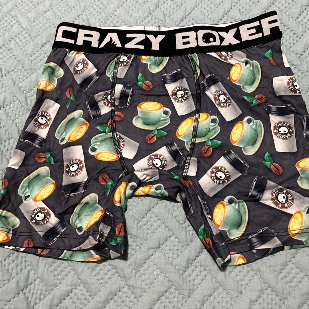 Coffee Lovers Crazy Boxers Men’s Small